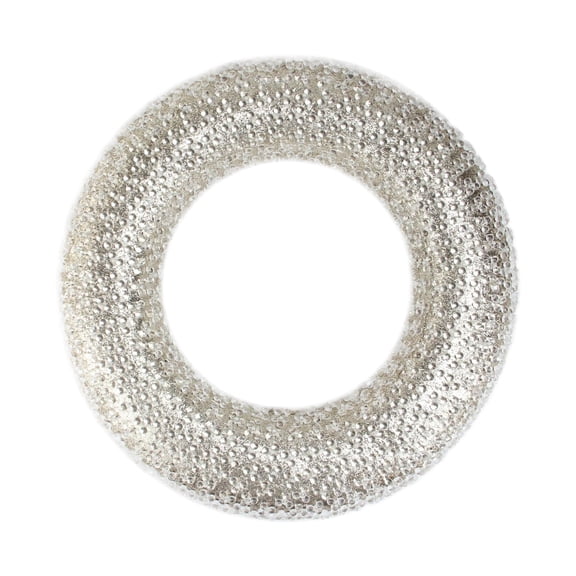 Northlight 20" Unlit Beaded and Gold Glittered Christmas Wreath