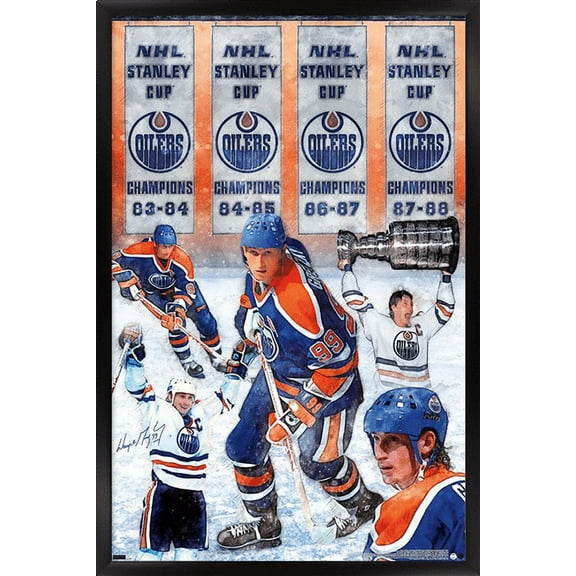 Wayne Gretzky - Banners Wall Poster, 14.725" x 22.375", Framed