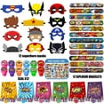 Superhero Party Favors, 98Pcs CM31 Superhero Birthday Party Supplies