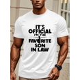 thumbnail image 1 of Camiseta con estampado de "Yerno Favorito", camisetas para hombre, camiseta informal de manga corta para verano, camisetas de ocio, 1 of 4