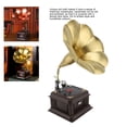 thumbnail image 3 of Modèle de Phonographe Vintage, Tourne-Disque Rétro en Fer pour Décoration Intérieure, Entrées, Chambres, 3 of 7
