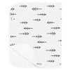 Kushies Portable Changing Pad Organic Jersey Black Arrows