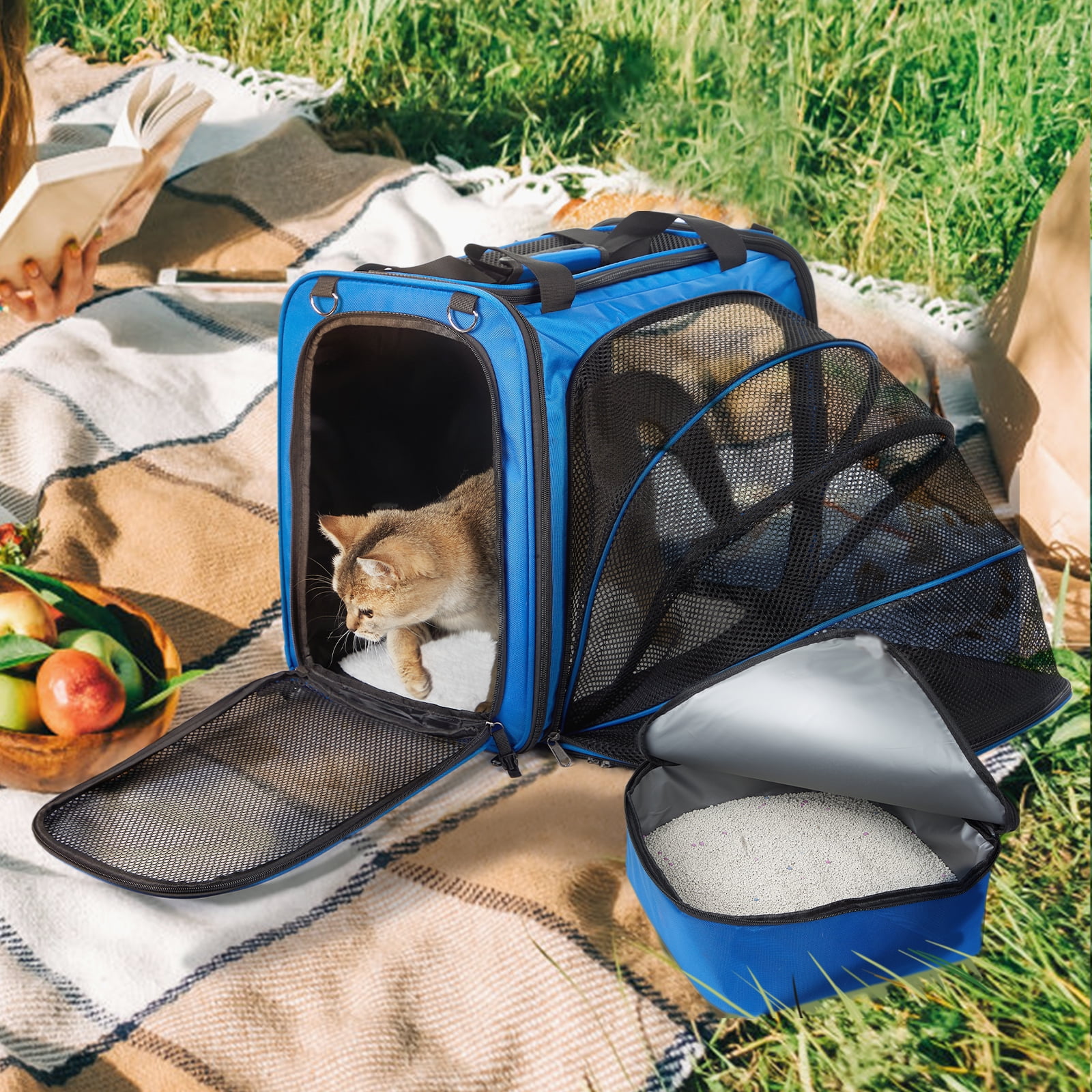 Petisfam Weiche Tragetasche Für Katze & Hund – Groß, Faltbar, Mit Mesh-Fenstern, 30 X 30 X 43 Cm (L)