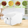 thumbnail image 6 of 6 Packs Rice Storage Container with Wheels 22 lb Airtight Flour Storage Container with Scoop Pet Food Storage Container Dog Cat Bird Food Bin Rice Container for Dry Food Sugar Baking Supplies, 6 of 7