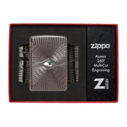 Zippo Pattern Armor Black Ice Pocket Lighter
