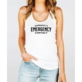 thumbnail image 4 of Somebody's Emergency Contact Tank Top for Women Funny Sleeveless Tee for Ladies White Tank Top Large, 4 of 4