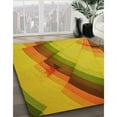 thumbnail image 3 of Ahgly Company Tapis d'Intérieur Lavables en Machine, Ronds, de Transition, Jaune Foncé, Ronds de 6', 3 of 7