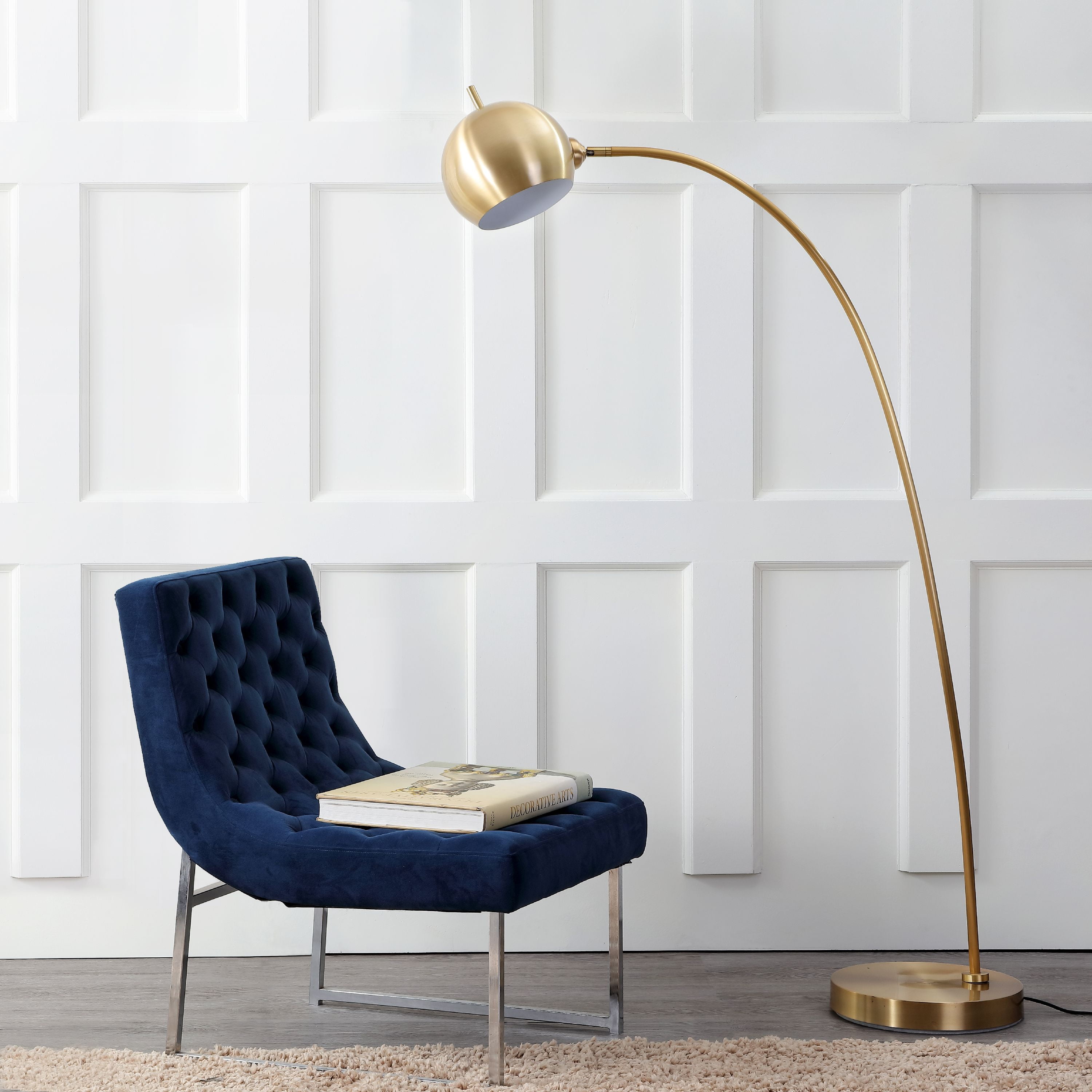 Safavieh Belami 66 In H Modern Glam Curved Floor Lamp Gold Com H Modern Glam Curved Floor Lamp Gold, Next Curved Arm Floor Lamp