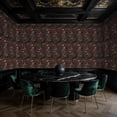 thumbnail image 5 of Peel and Stick Wallpaper Baroque Vintage Floral Key Design Gold Accents Burgundy Wall Mural 17.7in x 9.8ft Self Adhesive Removable Wall Paper Renter Friendly Wallpaper for Nursery Bedroom Cabinets, 5 of 8