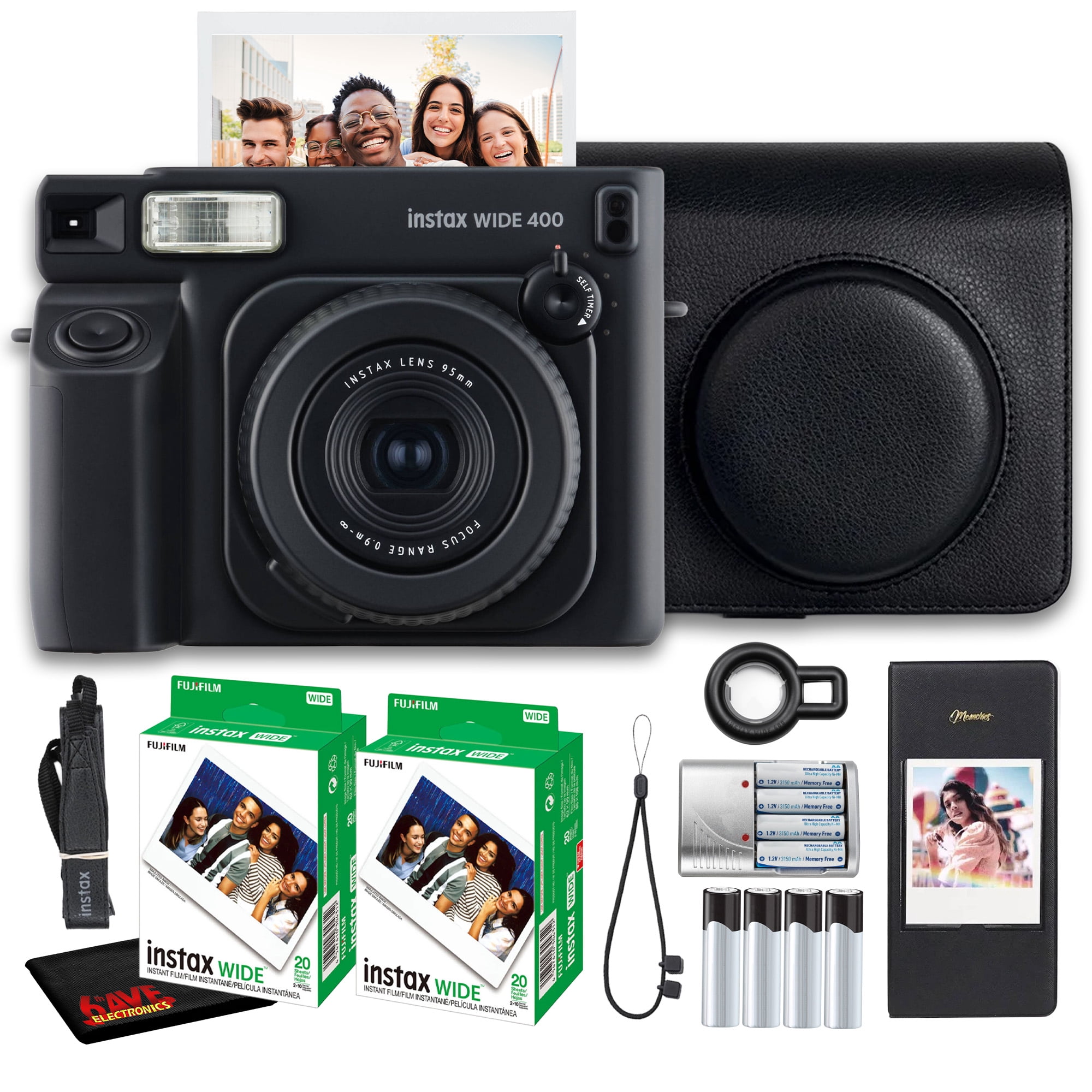 Fujifilm Instax Wide 300 Instant Camera with 40 Film Prints Deluxe