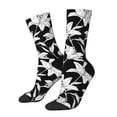 thumbnail image 1 of Fotbe Lilies Flowers Calcetas Largas con Estampado para Hombre y Mujer – Calcetas de Compresión Transpirables y Elásticas, Viajar y Uso Diario Talla 5-11, 1 of 6