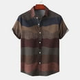thumbnail image 1 of Lilgiuy Men Hawaiian Short Sleeve Beach Shirt Printed Summer Casual Button Down Shirts, 1 of 9