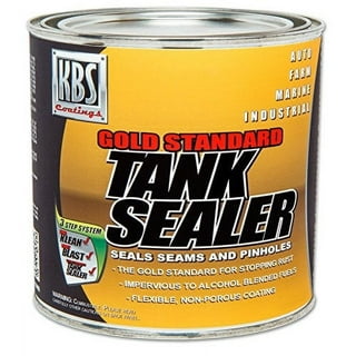 POR-15 49216 Fuel Tank Sealer, 8 oz Can, Semi-Transparent Silver, 250 to  450 sq-ft/gal Coverage, 96 hr Curing
