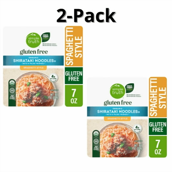 Simple Truth Organic Shirataki Noodles, Spaghetti Style, Gluten Free, 2-Pack, 7 oz