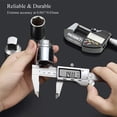 thumbnail image 4 of Calibrador digital Herramienta de medición con calibrador micrométrico electrónico de acero inoxidable con pantalla LCD grande Función de apagado automático Conversión de pulgadas y milímetros (6 pulg, 4 of 5