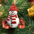 thumbnail image 2 of JeashCHAT Christmas Snowman Ornaments, Cute Snowman Acrylic Hanging Pendant with Gift Boxes, Christmas Tree Decorations 2D Flat Hanging Xmas Ornament, Xmas Gifts, 2 of 5