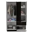thumbnail image 2 of FM FURNITURE Habana Modern Wood Bedroom Armoire in Black Wenge/White, 2 of 2