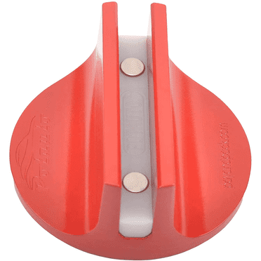 Potauto Jack Pad, Aluminum Magnetic, Red, 0.39"