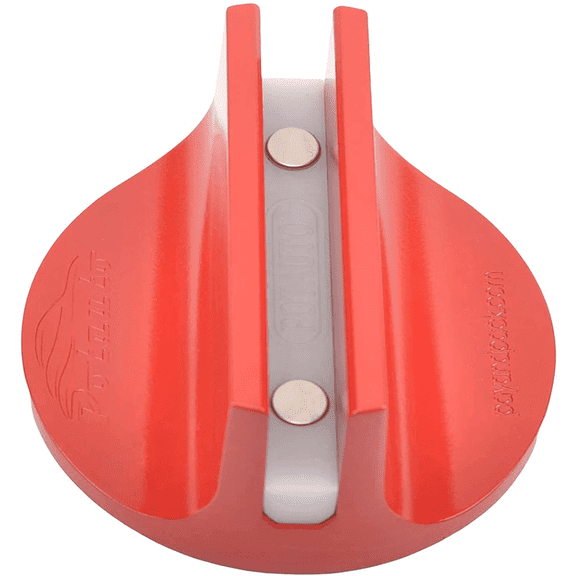 Potauto Jack Pad, Aluminum Magnetic, Red, 0.39"