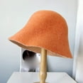 thumbnail image 6 of CoCopeaunts Wool Bucket Hat Plain Elegant Double-Sided Women Autumn Winter Warm All-Match Wear Basin Hat Lightweight Foldable, 6 of 7