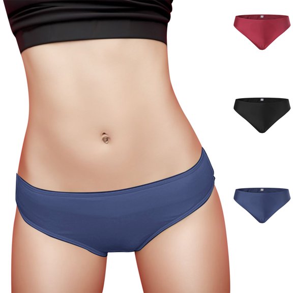 XINXIAOO Women's Bikini Bottoms Low Waisted Full Coverage Swim Solid Color Swim Briefs, Size XXXL