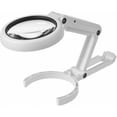 thumbnail image 1 of Lupa de escritorio portátil 5X / 10x con lámpara LED y soporte USB Lupa biselada para hacer herramientas de reparación de relojes para aficionados, modelo: blanco, 1 of 5