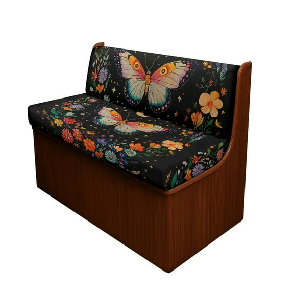 Kuiaobaty Replacement RV Dinette Cushions Covers for Travel Trailer Couch Dinette Booth Set RV Stretch Sofa Seat Slipcovers Home & Kitchens, Vintage Floral Butterfly Moon Star Pattern