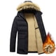 thumbnail image 4 of Puntoco Chaqueta Con Capucha Y Manga Larga Para Hombre, Con Cremallera, Acolchada, De Pelo Liso, Abrigo De Invierno Cálido De Lana Añadida, 4 of 8