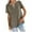 #1-Dark Gray, variant on Patlollav Women Tops Solid Button T-Shirt Short Sleeve Blouse