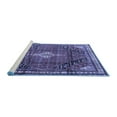 thumbnail image 2 of Ahgly Company Machine Washable Indoor Square Persian Blue Traditional Area Rugs, 6' Square, 2 of 4
