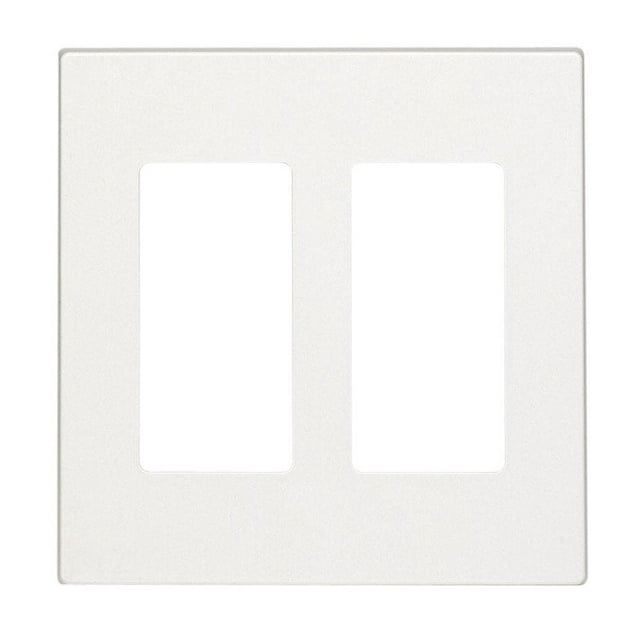 Placa de pared Leviton Decora de policarbonato blanco de 2 bandas