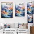 thumbnail image 4 of Designart "Bold And Majestic Blue Mountain II" Abstract Impressionism Floater Framed Wall Decor, 4 of 5