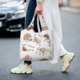 thumbnail image 7 of XMXT Canvas Tote Bag, Different Posture of Cat Graffiti Large Handbag for Women, Shopping Working Travel, 7 of 7
