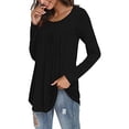 thumbnail image 4 of Blusa suelta para mujer, blusa de manga larga para mujer Blusa de manga larga para mujer Blusa de manga larga para mujer Color puro Uso conveniente, 4 of 6