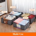 thumbnail image 5 of Lifewit 4-Pack Clothes Storage Bag, Foldable Storage Bins Closet Organizer with Handle, 35L, Grey, 5 of 6