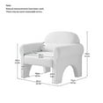 thumbnail image 6 of Zateety modern boucle accent chair with lumbar pillow for living room, 6 of 8