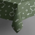 thumbnail image 5 of Math Equations Molecule Icons Green Pattern Square Tablecloth,Waterproof Square Table Cover,Wipeable Spillproof Washable Table Cover for Home Kitchen Party Decor 42"X42"(107x107cm), 5 of 6
