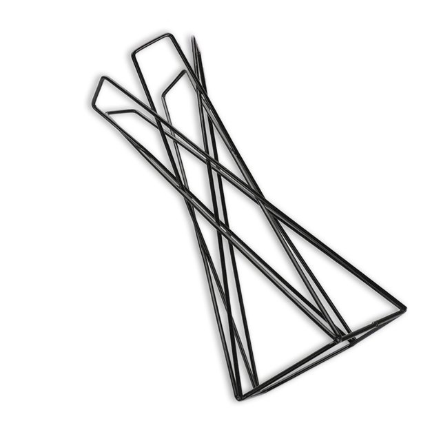 Moyic Soporte de hierro para plantas de aire de mesa, soporte geométrico de diseño hueco, estante de piña para oficina, maceta, contenedor, Jardín y Patio Negro Moyic HA011507-01
