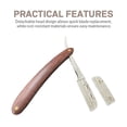 thumbnail image 6 of Caliber Pro Straight Razor H1, 6.5 inch Wood Handle, Stainless Steel Blade, Barber Scraper, 6 of 8