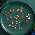 thumbnail image 4 of DESIGNICE 12-20Pairs Christmas Earrings Set for Women Xmas Holiday Dangle Earrings Christma Stud Tree Snowflake Bow Snowman Party Jewelry[Y776], 4 of 7