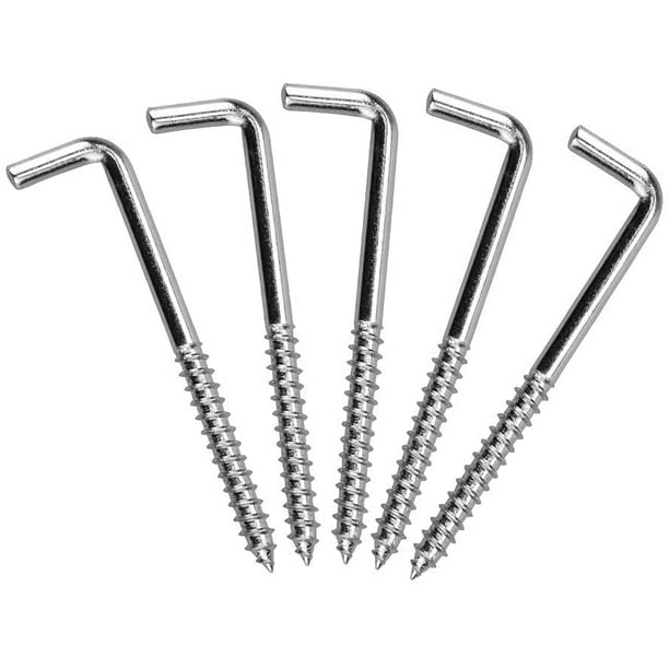 Gancho para colgar cuadros liwang con tornillo de metal autorroscante en forma de L acero al carbono 30 piezas 2-3/4 x 7/8 70 mm x 22 mm