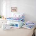 thumbnail image 6 of Manfei Colorful Axolotl 7-Piece Twin Bedding,Pastel Ocean Animal Bedding Comforter Set,Colorful Stars Reversible, 6 of 7