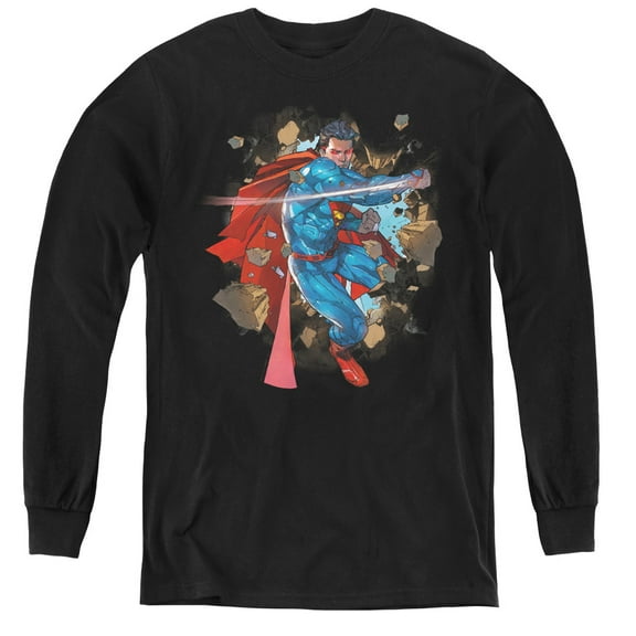 Superman - Rock Breaker - Youth Long Sleeve Shirt - Large
