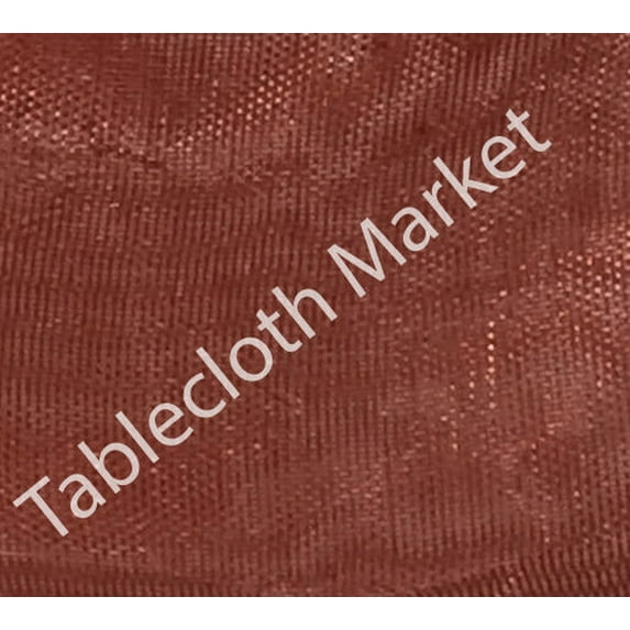 Organza Fabric Roll 60" Wide Quality Sheer Draping Crafts Wedding Fabric By Yard", (Color: Rust - Square Size: 100 Yards)