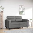 thumbnail image 1 of vidaXL 2-Seater Sofa Dark Grey 120 cm Microfibre Fabric, 1 of 5