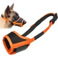 thumbnail image 1 of GFDYREE Dog Muzzle Anti Biting Barking and Chewing with Comfortable Mesh Soft Fabric and Adjustable Strap, Suitable for Small, Medium and Large Dogs(Orange Trim,L), 1 of 7