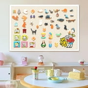 Large Bulletin Board, 36 x 24 White Cork Boards for Walls with Frame, Pin Display Board Vision Board