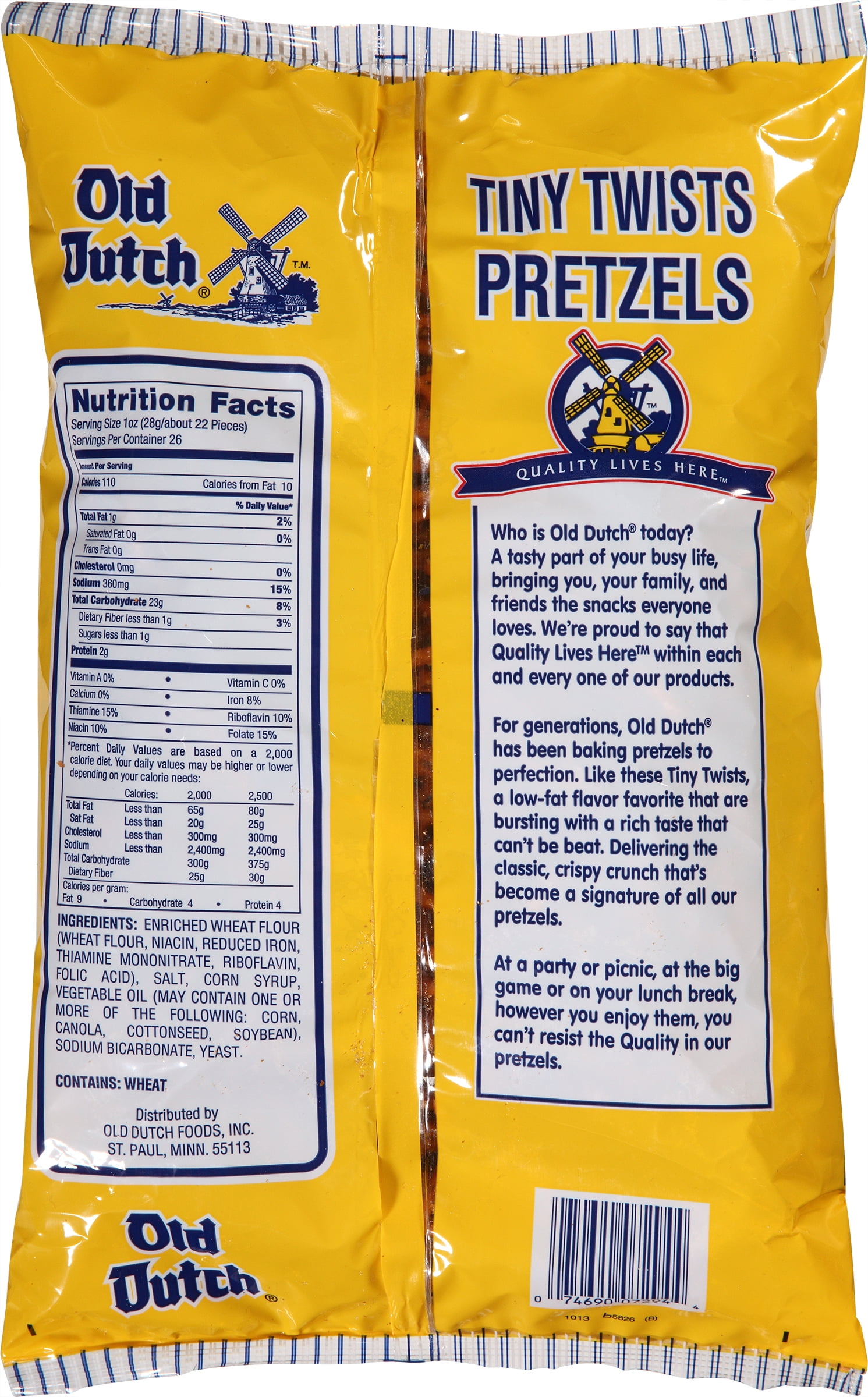 Old Dutch Tiny Twists Pretzels Family Pack, 26 oz Bag