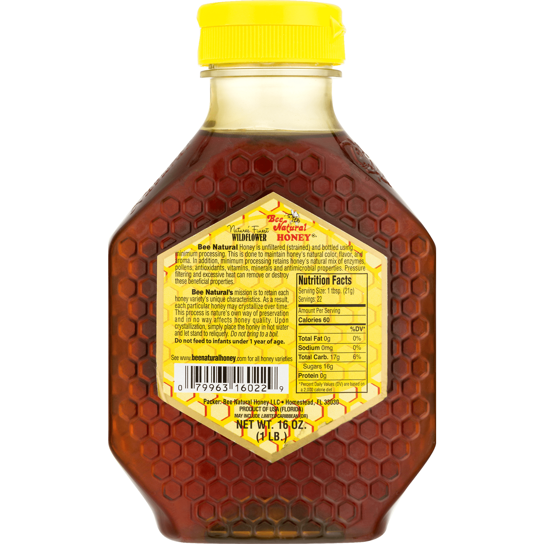 Bee Natural Unfiltered Florida Honey 16