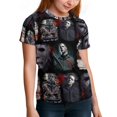 thumbnail image 6 of Michael Myers Halloween Unisex T-Shirt for Boys Girls Short Sleeve Sports Top Breathable Blouse 3D Prints Tee Shirts Casual Children Clothing 160CM, 6 of 8